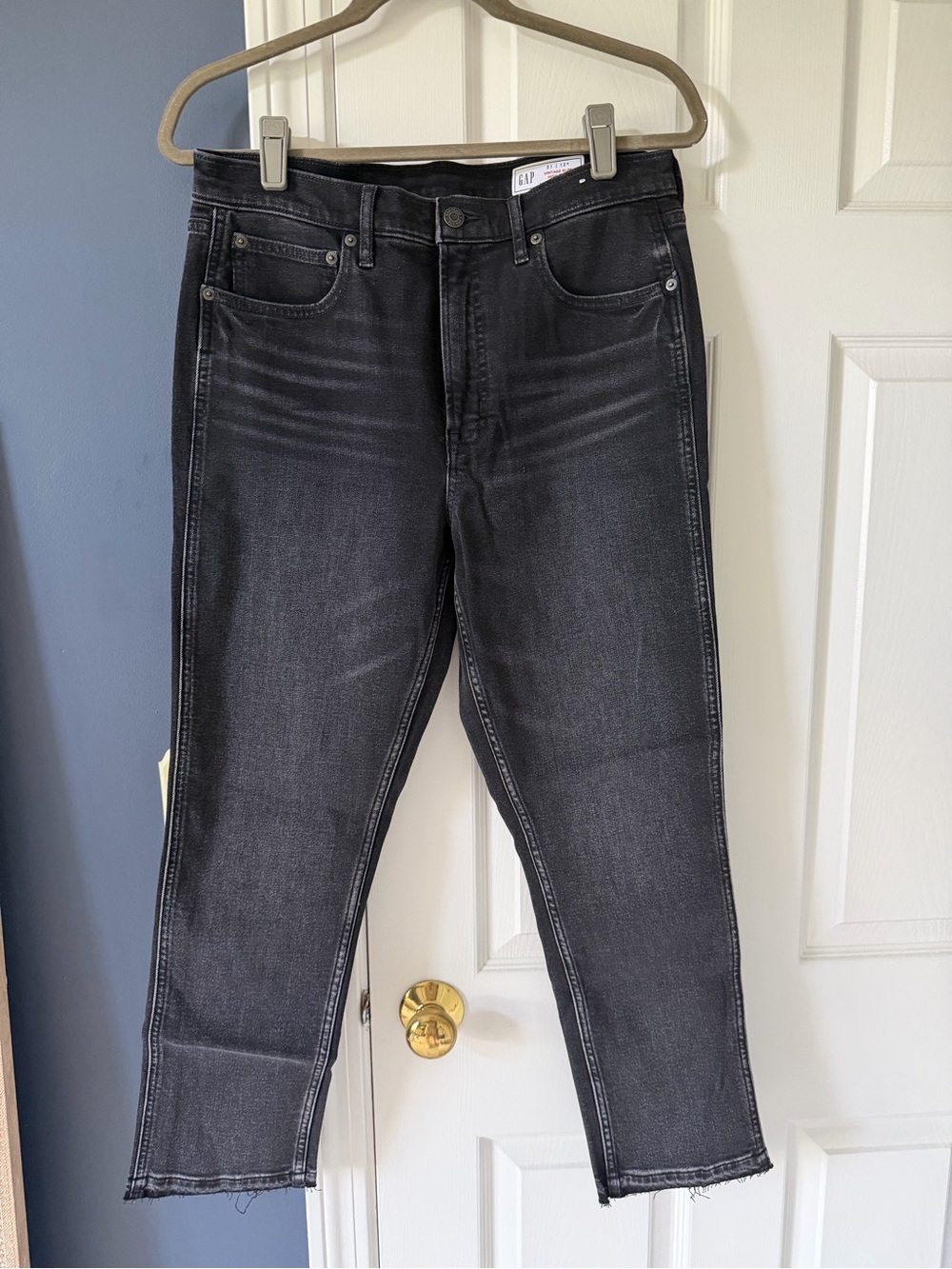 GAP Black Washed Vintage Slim Sky High Jeans